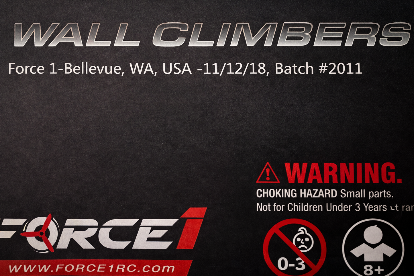 Force1 Wall Climber RC Car Infrared Wall Crawling Car LED Lights Remote