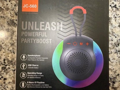 JBL JC-560 Portable Bluetooth Wireless Speaker RGB LED Party Light Waterproof