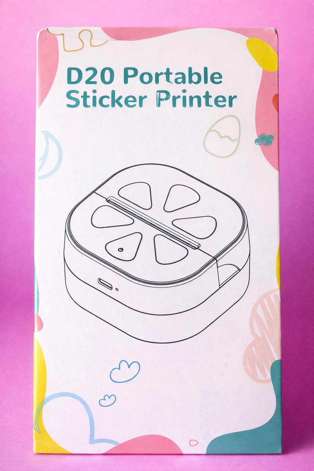 D20 Portable Mini Thermal Label Printer Bluetooth Sticker Maker Wireless