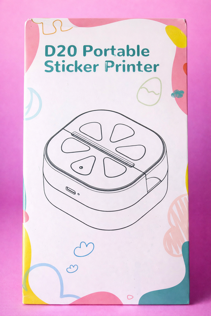 D20 Portable Mini Thermal Label Printer Bluetooth Sticker Maker Wireless