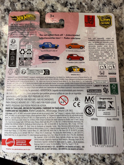 Hot Wheels Car Culture Japan Historics 4 1973 Honda Civic Custom Premium