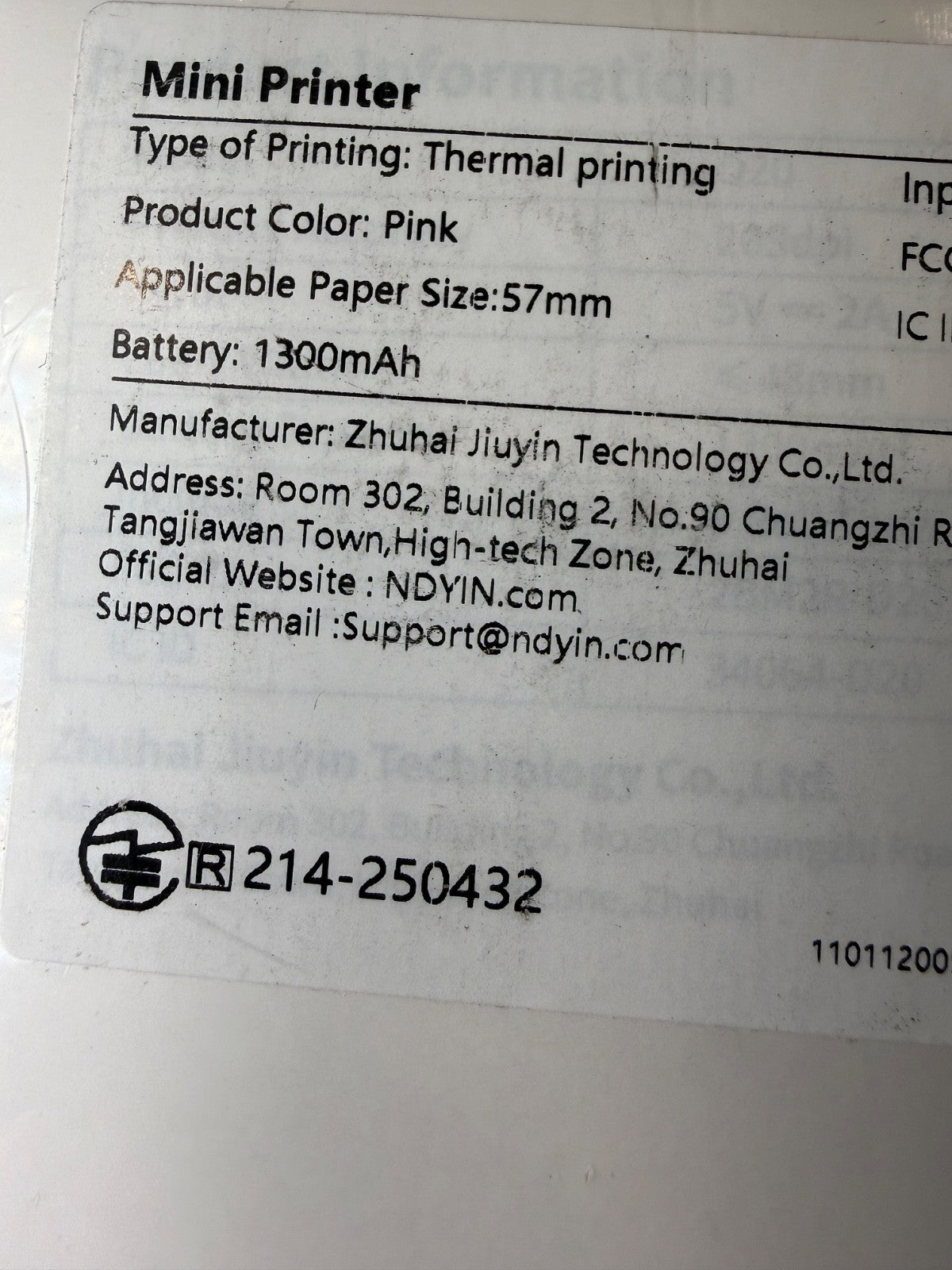 D20 Portable Mini Thermal Label Printer Bluetooth Sticker Maker Wireless