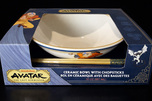 Avatar The Last Airbender 30oz Ceramic Ramen Bowl With Bamboo Chopsticks