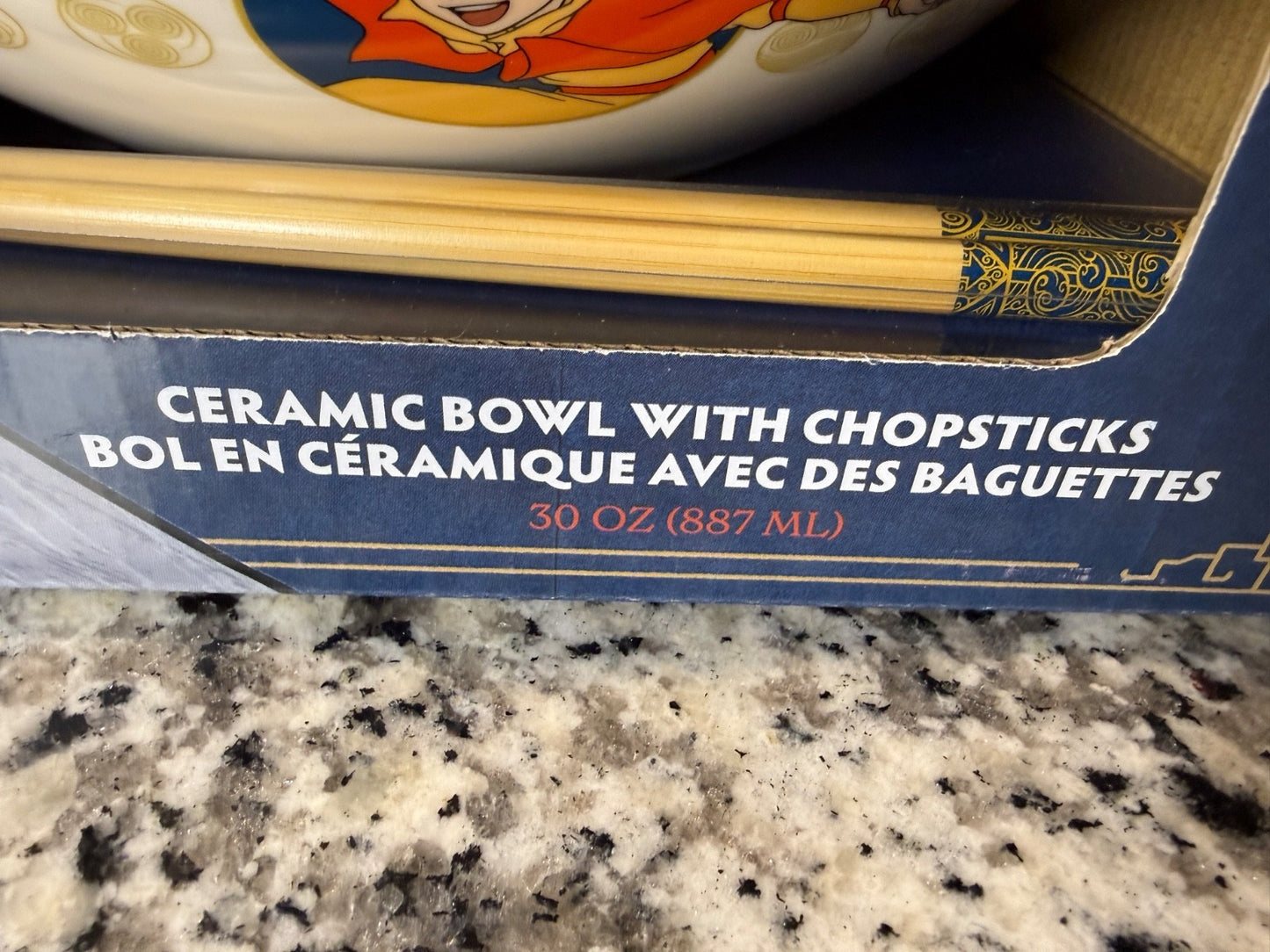 Avatar The Last Airbender 30oz Ceramic Ramen Bowl With Bamboo Chopsticks
