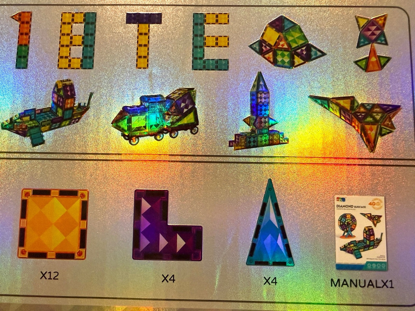 PZL Diamond Magnetic Building Blocks 32pc 4D Set Educational Toy Kids STEM