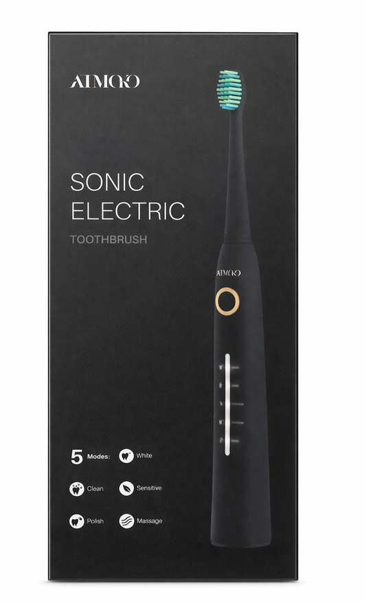 ATMOKO Sonic Electric Toothbrush 40000 VPM 5 Modes IPX7 Waterproof USB