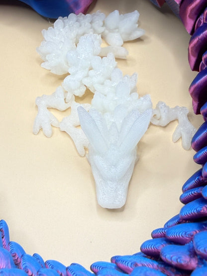 3D Printed Large 3 Foot Dragon With 2 Glow In The Dark Dragons Fantasy