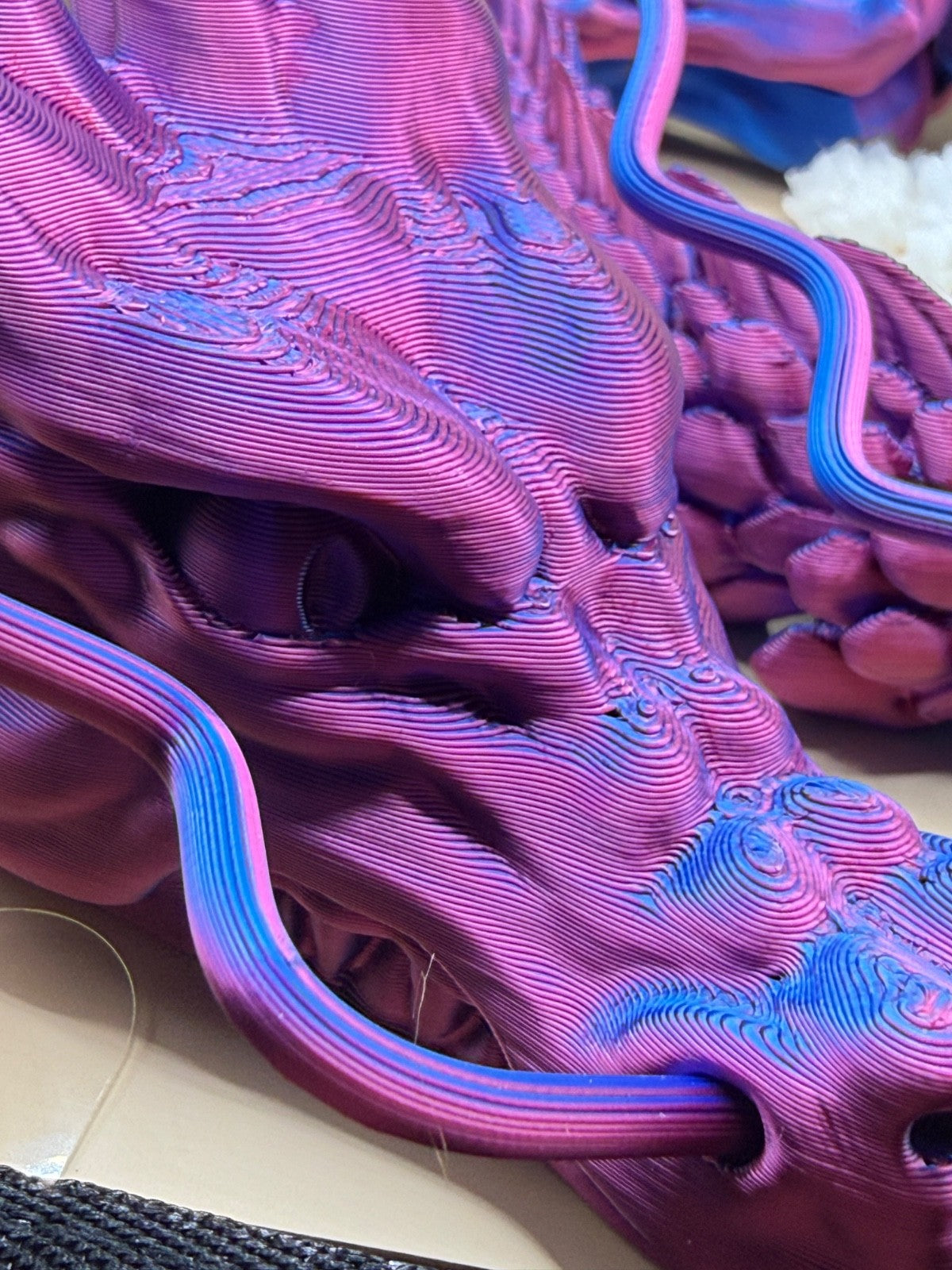 3D Printed Large 3 Foot Dragon With 2 Glow In The Dark Dragons Fantasy