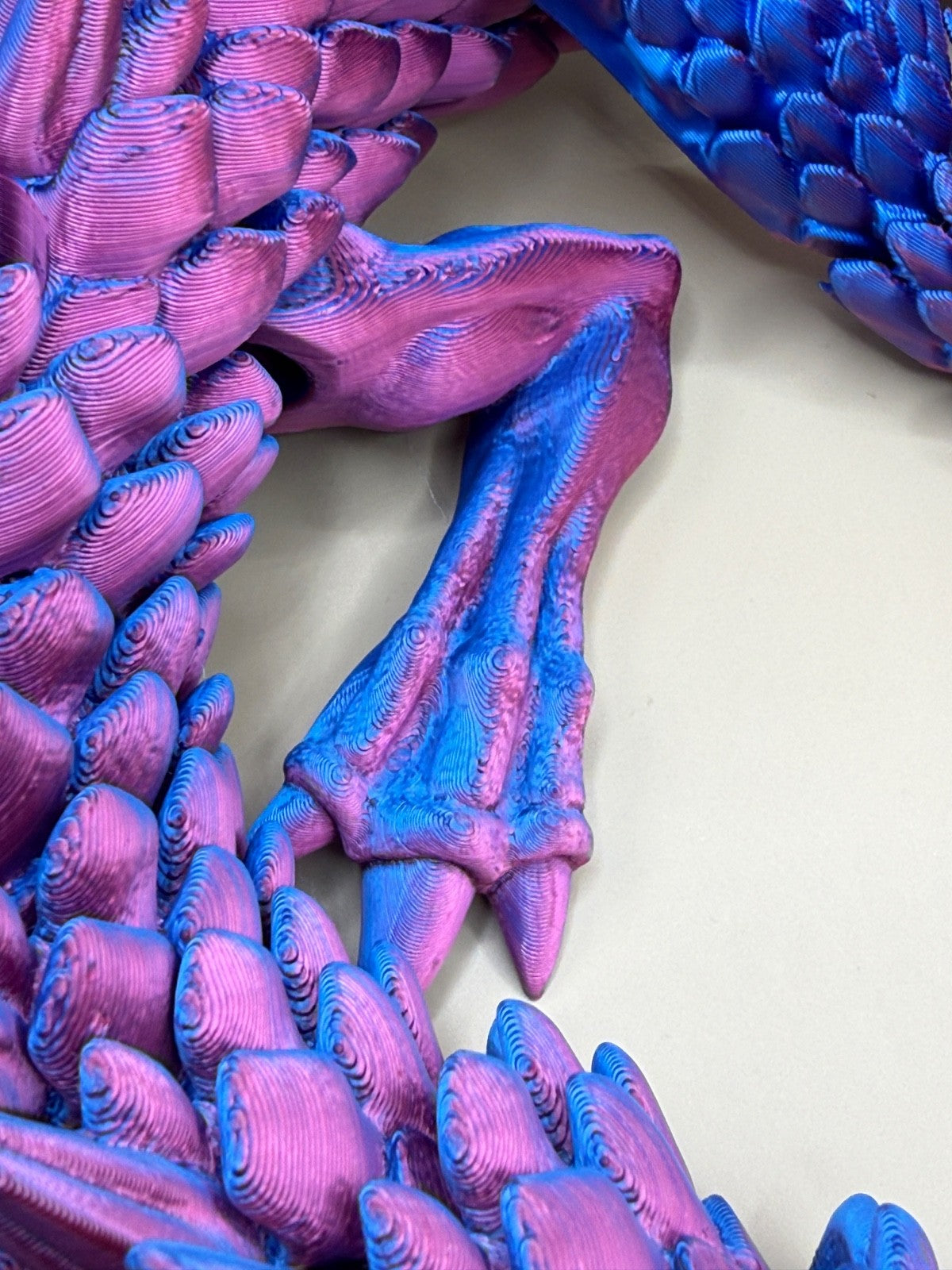 3D Printed Large 3 Foot Dragon With 2 Glow In The Dark Dragons Fantasy