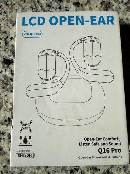 LCD Open Ear Headphones Q16 Pro Open Ear Wireless Earbuds Air Bluetooth | 0242