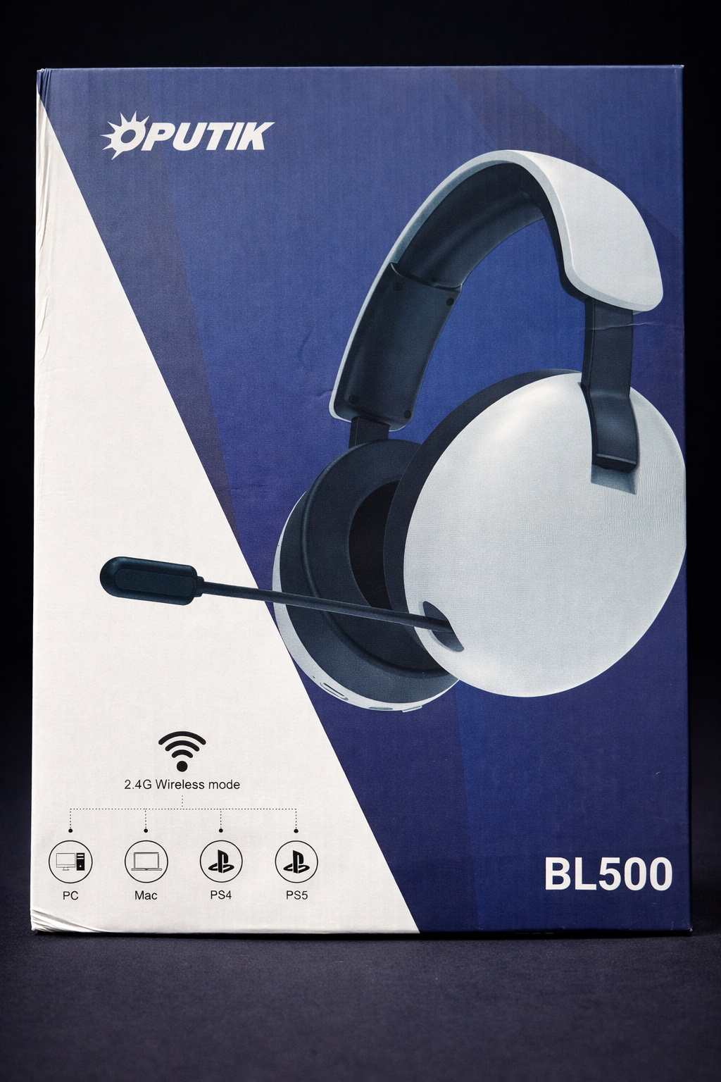 OPUTIK BL500 Wireless Gaming Headset 2.4G Noise Reduction Mic 50mm