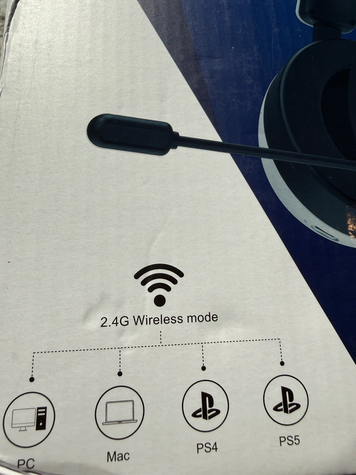 OPUTIK BL500 Wireless Gaming Headset 2.4G Noise Reduction Mic 50mm