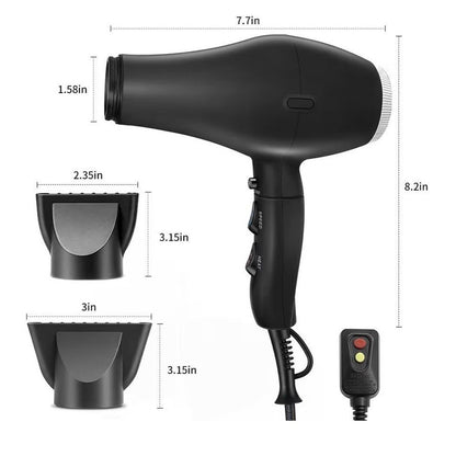 Milin Professional Ionic Hair Dryer 1900W High Power Salon Blow Dryer | 0233