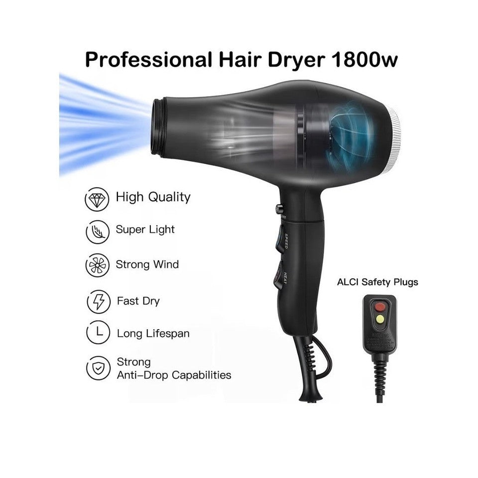 Milin Professional Ionic Hair Dryer 1900W High Power Salon Blow Dryer | 0233