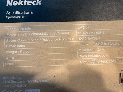 NekTeck Shiatsu Neck Back Massager w Heat Deep Tissue Shoulder Massage