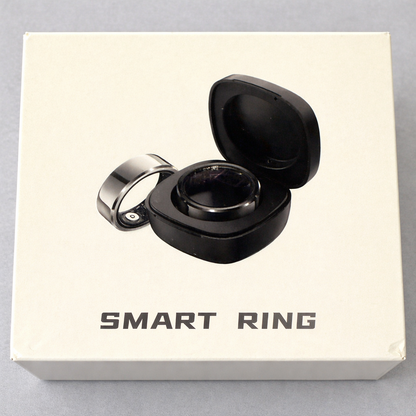 Smart Ring Fitness Tracker Size 10 Black Waterproof Health Activity Monitor
