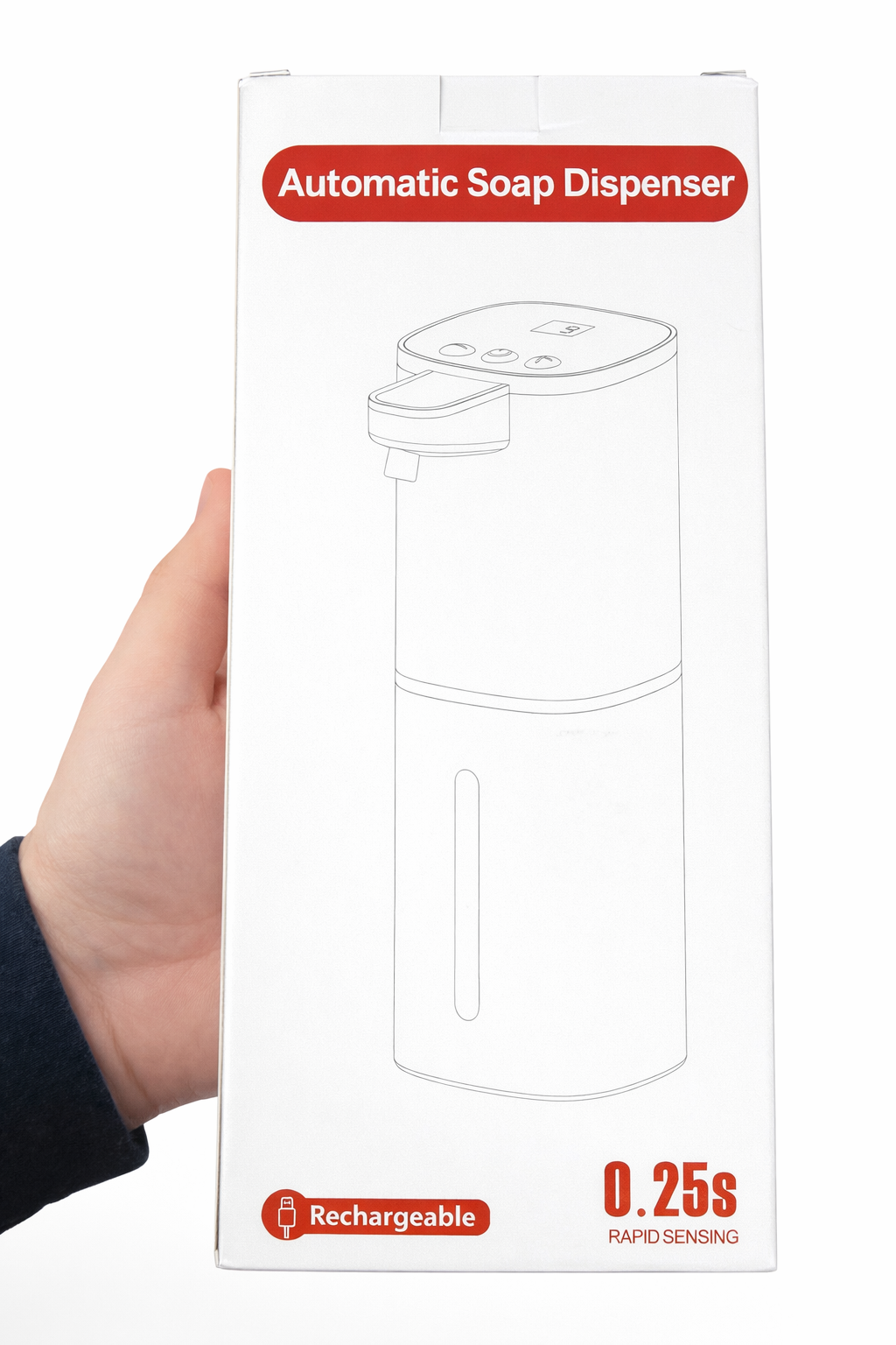 White Rechargeable Automatic Soap Dispenser Touchless Liquid Soap | 0314