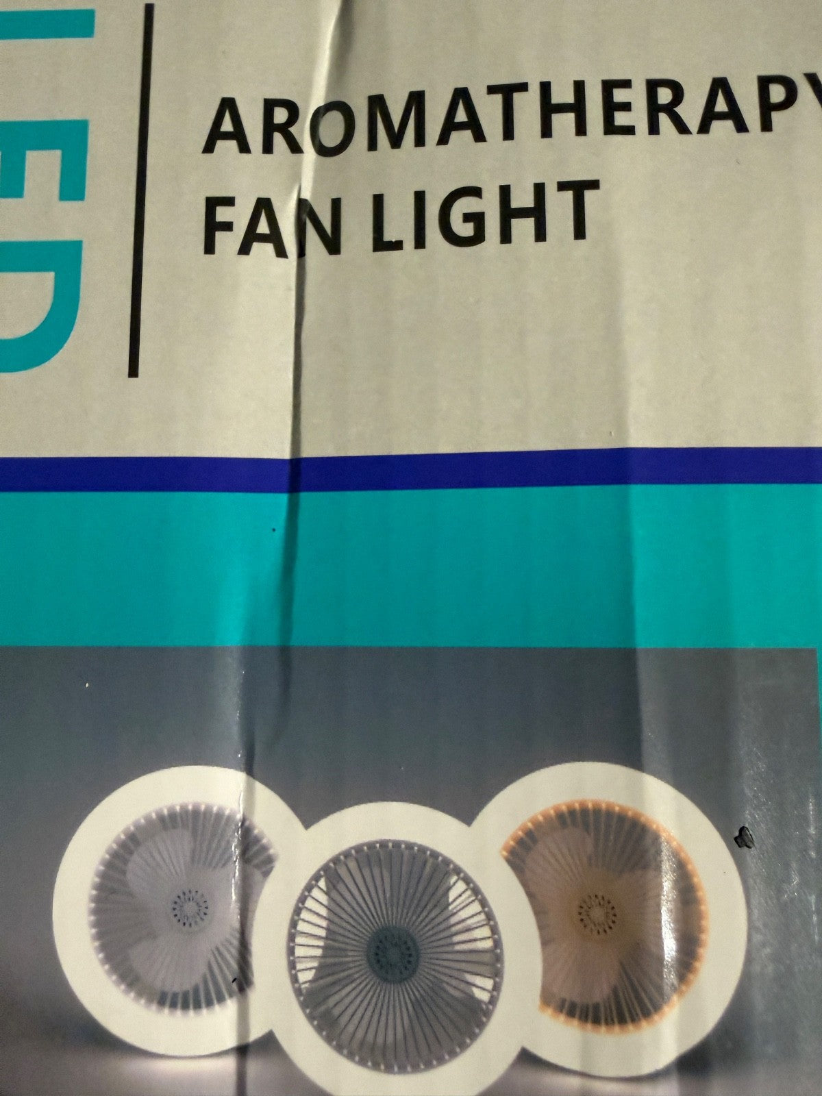 LED Multi Function Fan Light Aromatherapy Quiet Strong Wind 6500K Ceiling Fan Lamp