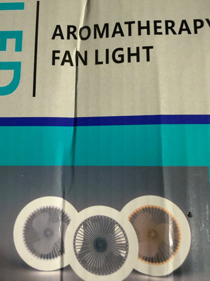 LED Multi Function Fan Light Aromatherapy Quiet Strong Wind 6500K Ceiling Fan Lamp