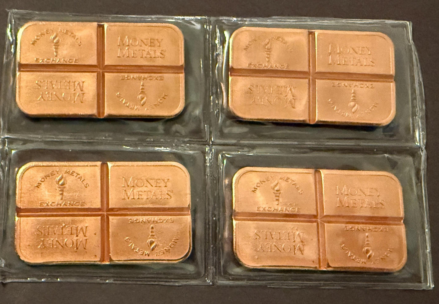 4 Pack 1 oz Copper Divisible Bars .999 Fine Pure 4 AVDP Ounces Bullion