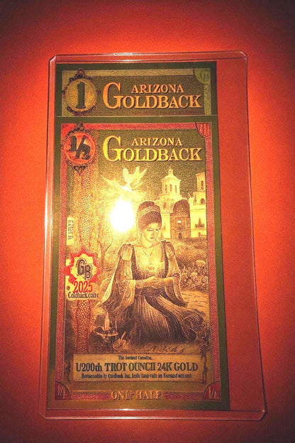 Arizona Goldback 2025 2-Pack 24k Gold Notes Collectible Currency Lot