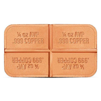 4 Pack 1 oz Copper Divisible Bars .999 Fine Pure 4 AVDP Ounces Bullion