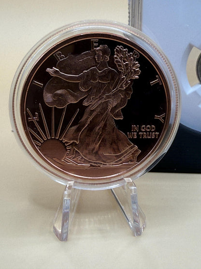 1942 Mercury Dime NGC Route 66 | 2oz Copper Walking Liberty Las Vegas Chip