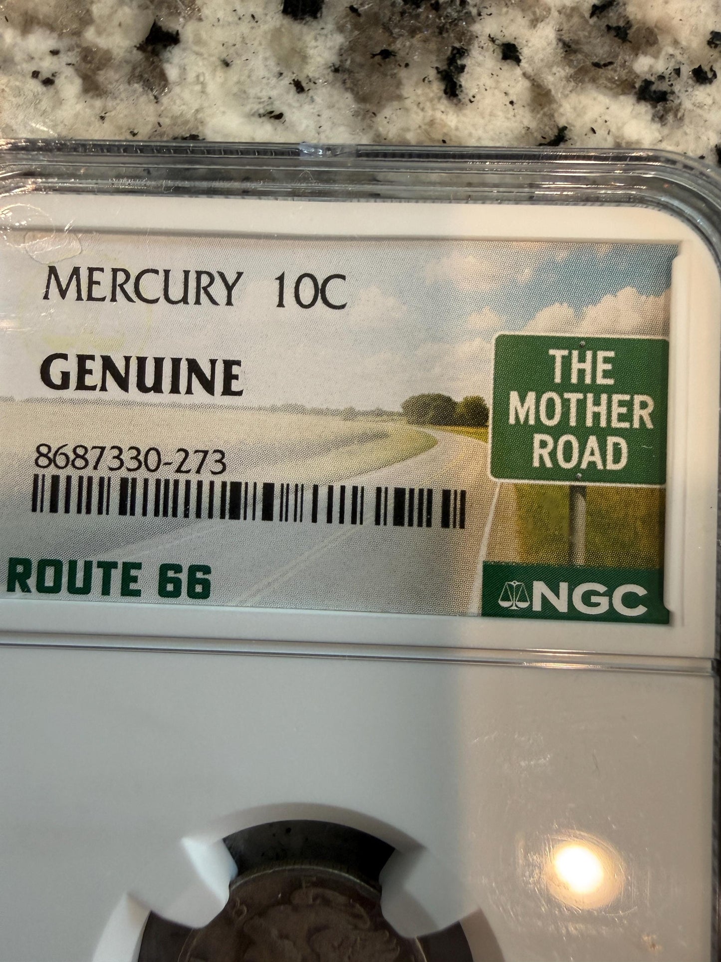 NGC Genuine Mercury Dime Route 66 + Indonesia Palembang Pirate Coin