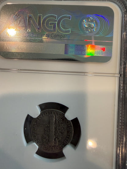 NGC Genuine Mercury Dime Route 66 + Indonesia Palembang Pirate Coin