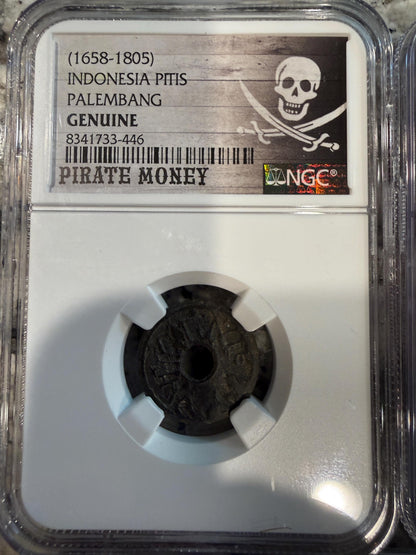 Indonesia Palembang Pitis Pirate Coin 1658–1805 NGC 1992 San Marino