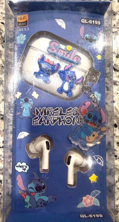 Stitch Inspired Wireless Earbuds QL-619S TWS Bluetooth 5.3 HiFi In Ear