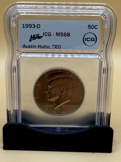 1993-D Kennedy Half Dollar ICG Certified Brilliant Uncirculated BU Coin