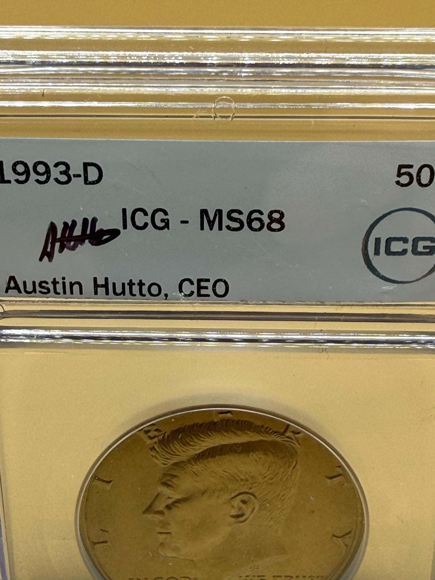 1993-D Kennedy Half Dollar ICG Certified Brilliant Uncirculated BU Coin
