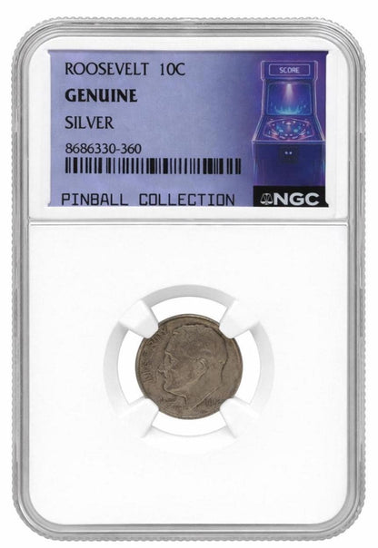 NGC Certified Roosevelt Silver Dime Genuine Random Date Pinball Collection 10C Silver