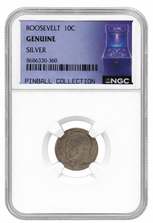 NGC Certified Roosevelt Silver Dime Genuine Random Date Pinball Collection 10C Silver