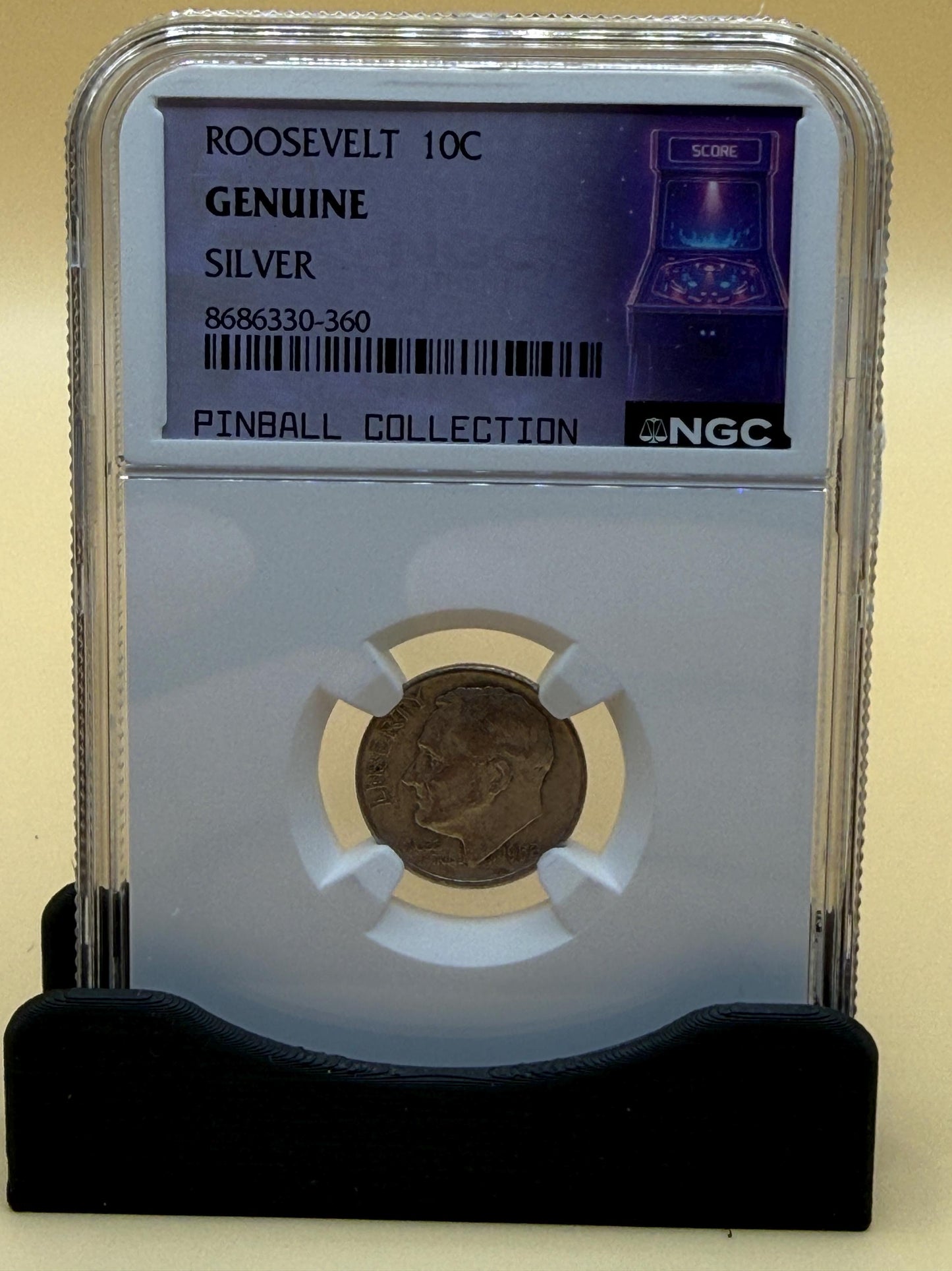 NGC Certified Roosevelt Silver Dime Genuine Random Date Pinball Collection 10C Silver