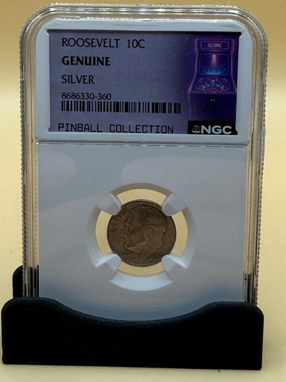 NGC Certified Roosevelt Silver Dime Genuine Random Date Pinball Collection 10C Silver