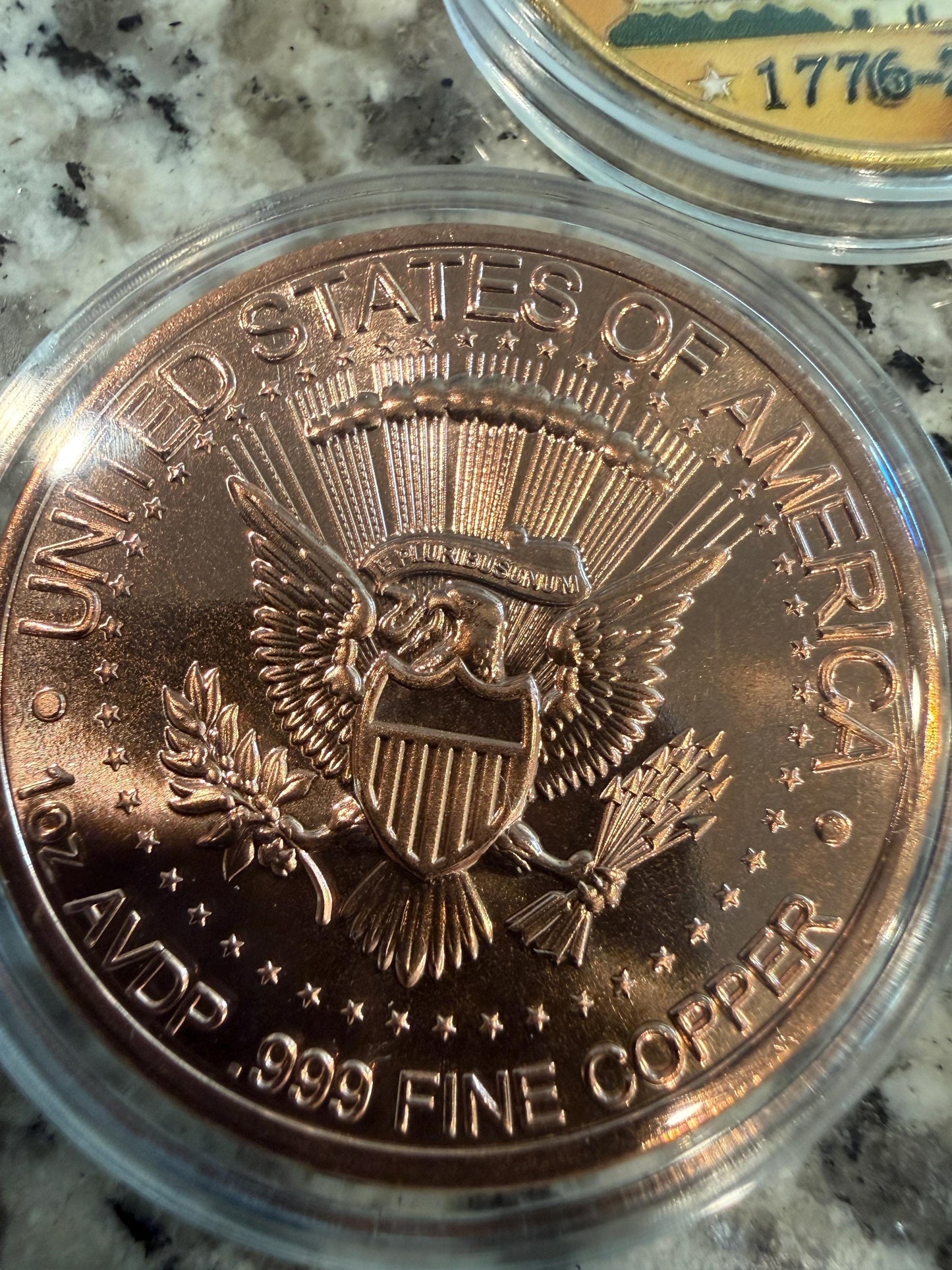 Patriotic 3 Pack Copper Coin Set America 250 Years Trump JFK 1 oz Collectible