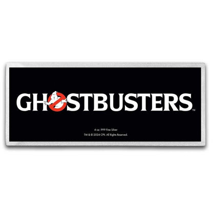 2024 Niue Ghostbusters 40th Anniversary 4oz .999 Silver Colorized Bar Sealed