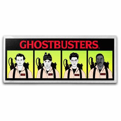 2024 Niue Ghostbusters 40th Anniversary 4oz .999 Silver Colorized Bar Sealed
