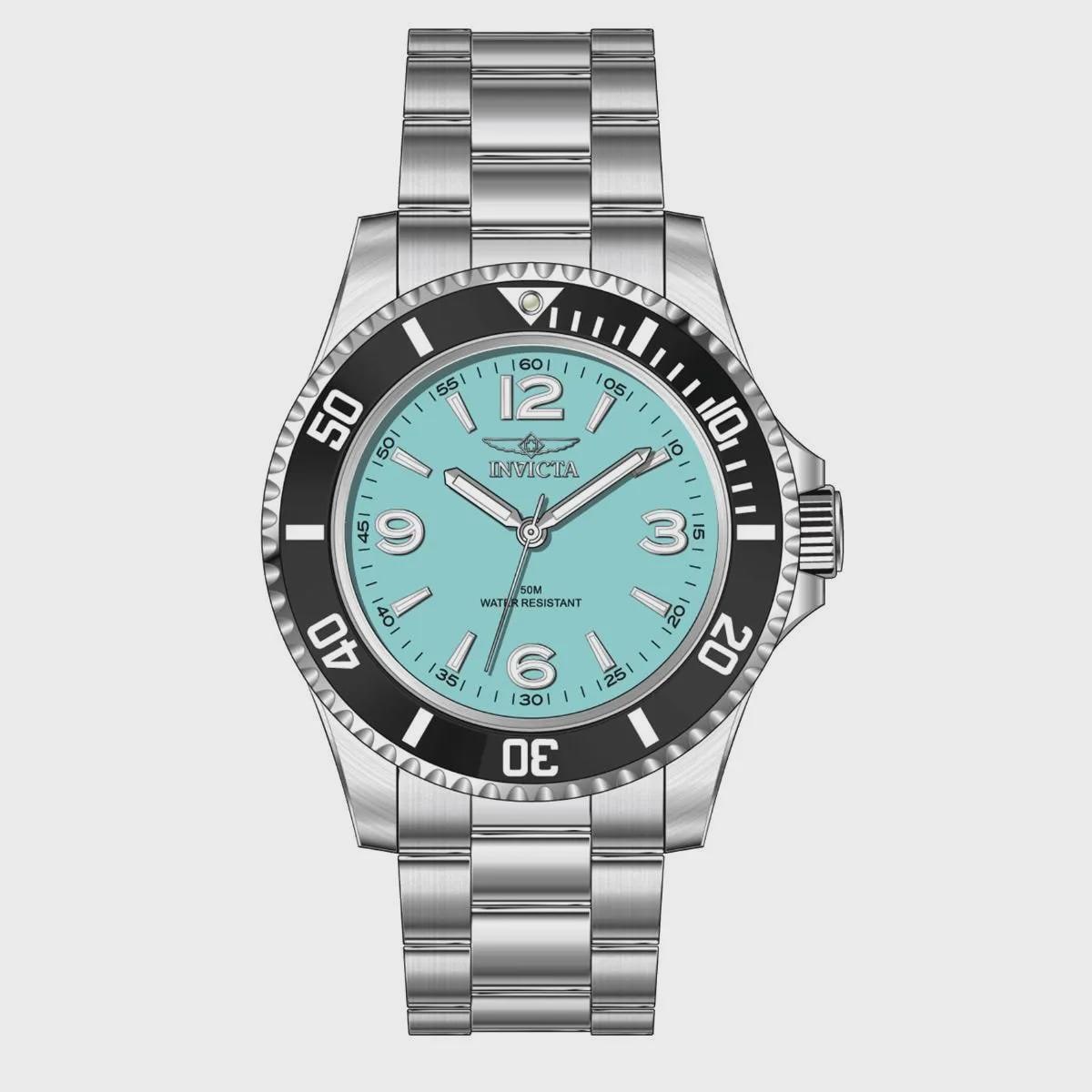 Invicta Specialty 69483 Mens Watch 40mm Stainless Steel Aqua Dial Quartz