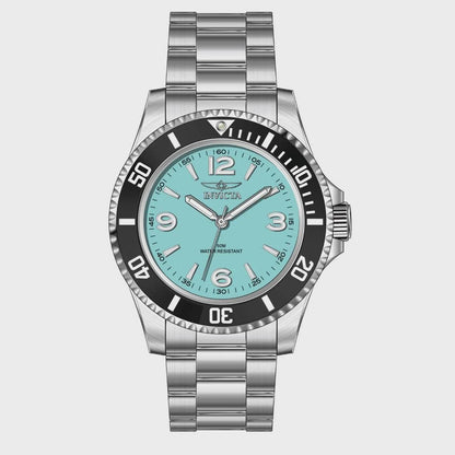 Invicta Specialty 69483 Mens Watch 40mm Stainless Steel Aqua Dial Quartz