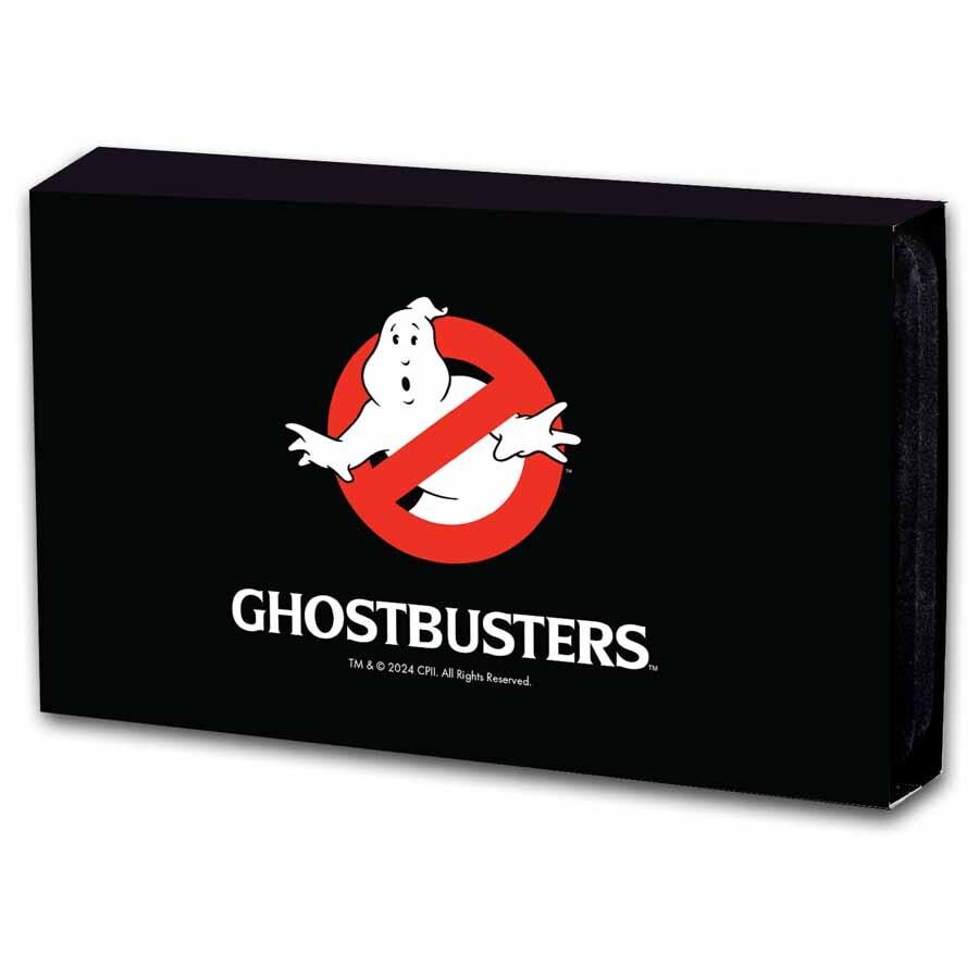 2024 Niue Ghostbusters 40th Anniversary 4oz .999 Silver Colorized Bar Sealed