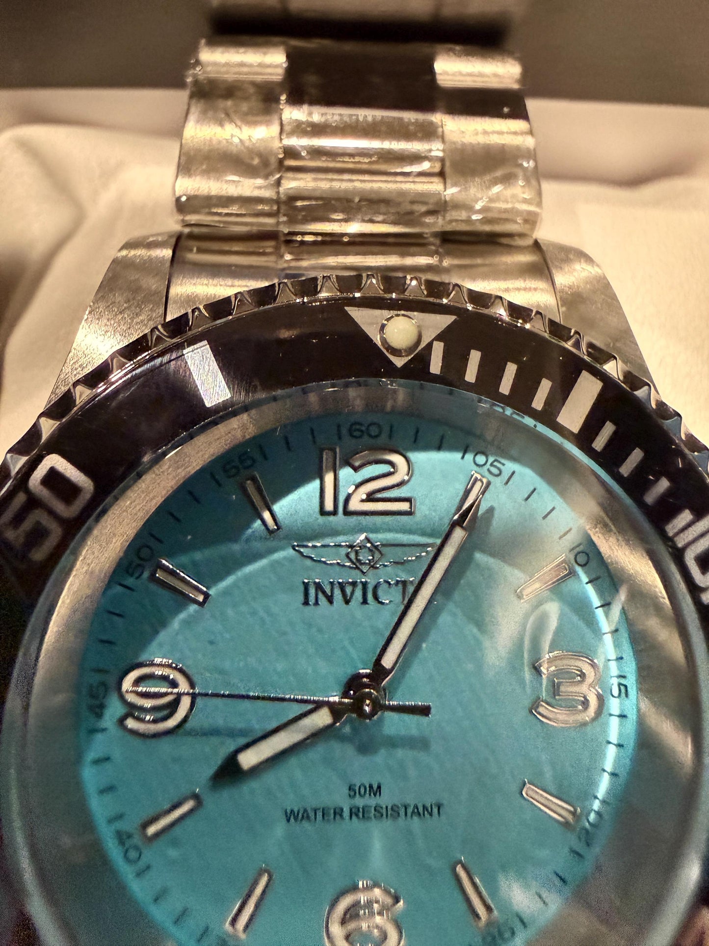 Invicta Specialty 69483 Mens Watch 40mm Stainless Steel Aqua Dial Quartz
