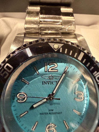 Invicta Specialty 69483 Mens Watch 40mm Stainless Steel Aqua Dial Quartz