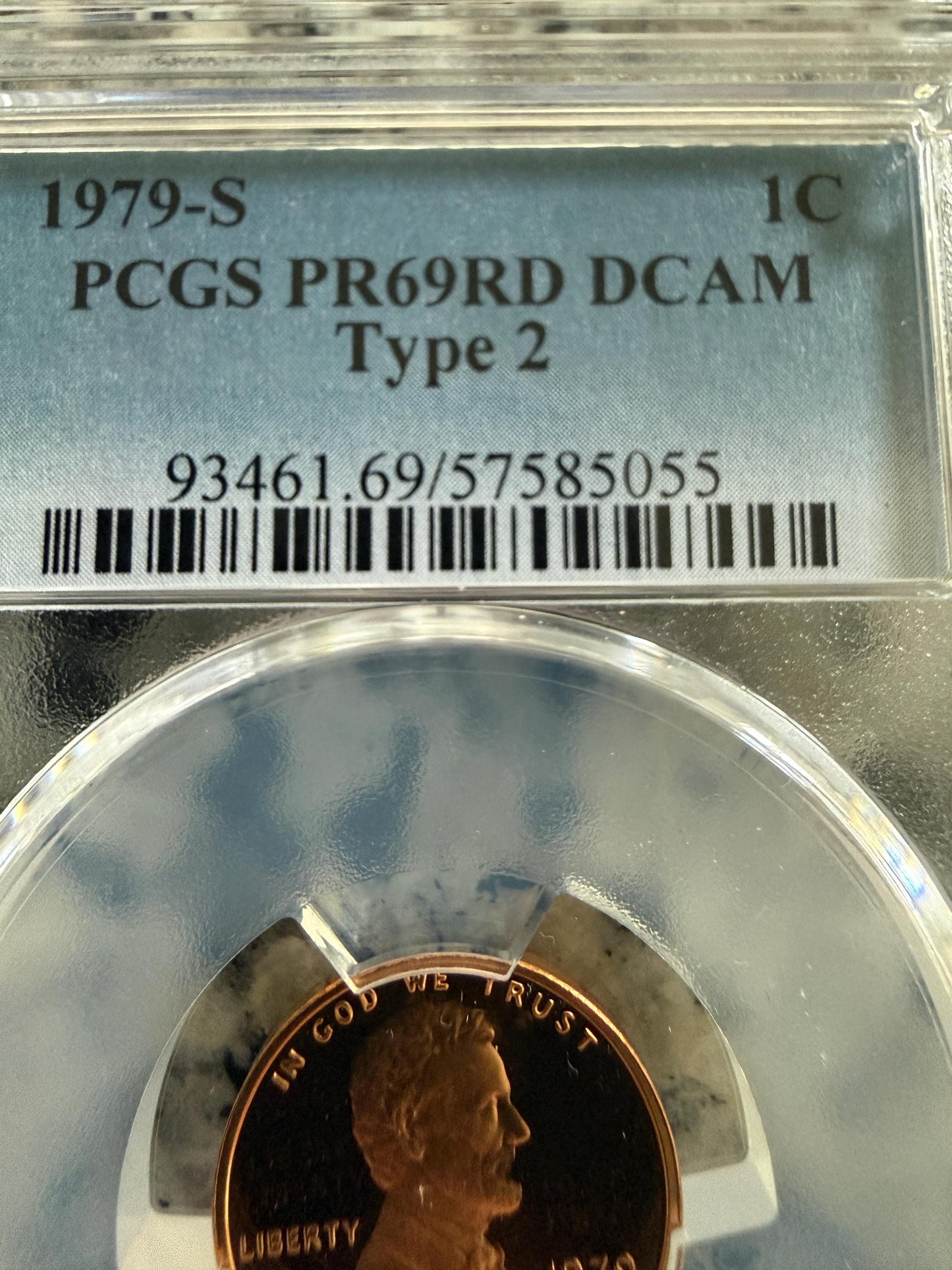 1979-S Lincoln Cent Type 2 PCGS PR69RD DCAM Deep Cameo Proof Penny