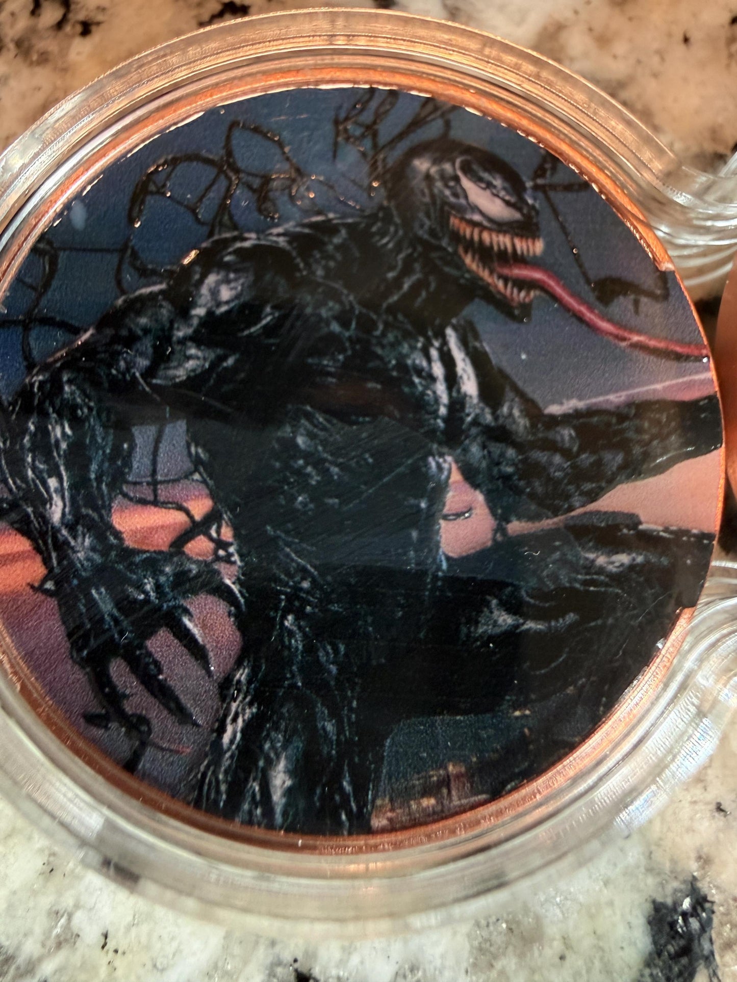 DuoStack Spiderman vs Venom 2 x 1oz .999 Fine Copper Colorized Coin Set