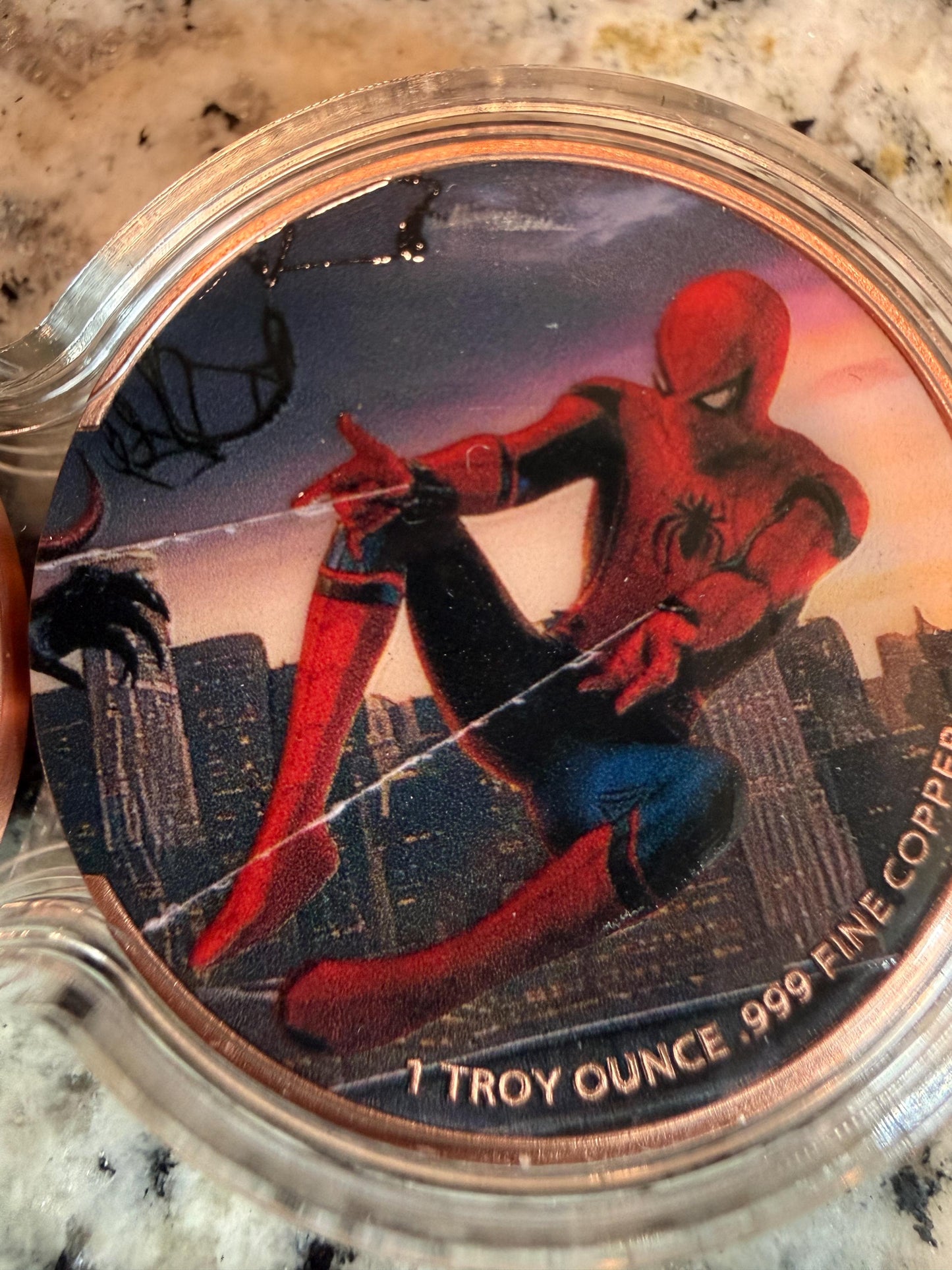 DuoStack Spiderman vs Venom 2 x 1oz .999 Fine Copper Colorized Coin Set
