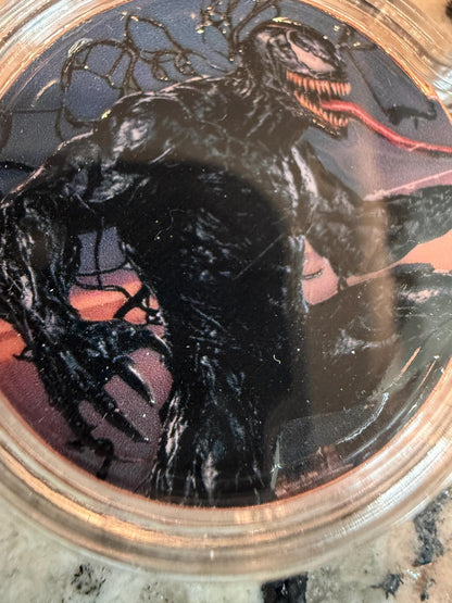DuoStack Spiderman vs Venom 2 x 1oz .999 Fine Copper Colorized Coin Set