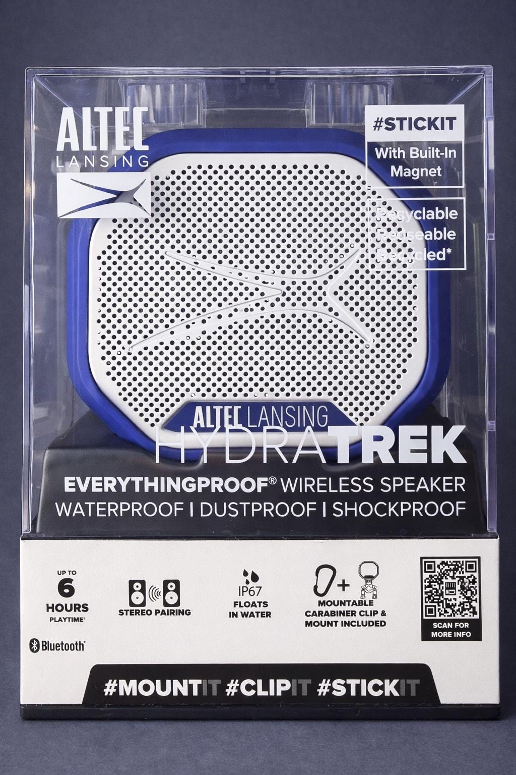 Altec Lansing HydraTrek Bluetooth Speaker IP67 Waterproof Everythingproof
